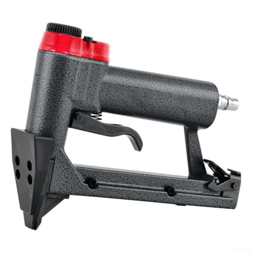 Pneumatischer Hefter Luftpolsterwerkzeug mit verstellbarem hinterem Auspuffanschluss, ergonomischer Griff und Mechanismus für Bilderrahmen, Nageln, leichter Nagler Pneumatischer Hefter Luftpolsterwerkzeug mit verstellbarem hinterem Auspuffanschluss, ergonomischer Griff und Mechanismus für Bilderrahmen, Nageln, leichter Nagler von Vilgftyiet