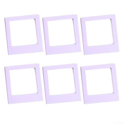 Quadratische magnetische Bilderrahmen für Instax Square Film mit Acryl Design, perfekt für die Anzeige von Fotos auf Metalloberflächen wie Kühlschränken und Schließfächern, 6er Set (lila) von Vilgftyiet