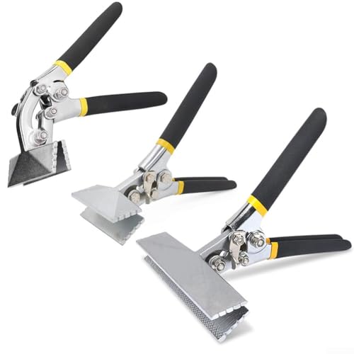 Robuste Blechbiegezange, professionelle Blechbiegezange, Handnahter, Crimpzange mit doppeltem Gummigriff, Chrom-Vanadium-Stahlkonstruktion (C) von Vilgftyiet