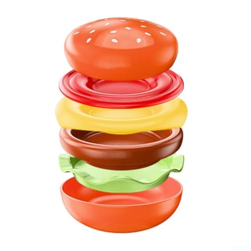 Stapelbares 6-lagiges Teller-Set zum Servieren von Dips und Vorspeisen, leichtes und platzsparendes Design für kleine Küchen Stapelbares 6-lagiges Teller-Set zum Servieren von Dips und Vorspeisen, leichtes und platzsparendes Design für kleine Küchen von Vilgftyiet