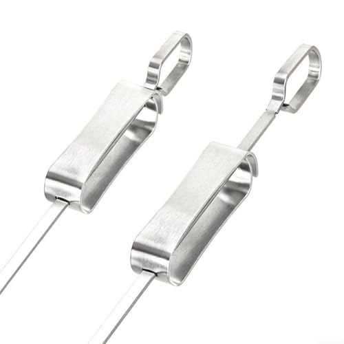 Tragbare Grillspieße aus Edelstahl, 10 Stück, für Outdoor-Grillen, mit Material und sicheren Spitzen Tragbare Grillspieße aus Edelstahl, 10 Stück, für Outdoor-Grillen, mit Material und sicheren Spitzen von Vilgftyiet