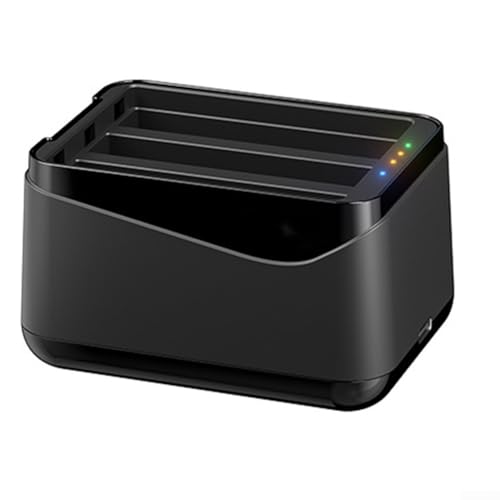 Tragbare Ladestation Aufbewahrungsbox für Insta360 X5 Kamera Akku Drei Steckplätze Ladegerät Halter Schwarz ABS Material von Vilgftyiet