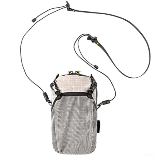 Tragbarer, faltbarer Rucksack-Schultergurt mit wasserdichter Nylon- und PU-Beschichtung, stoßdämpfendem Handyfach und Frontschnalle für sichere Outdoor-Ausrüstung (grau) von Vilgftyiet