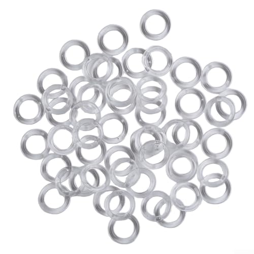 Transparente Kunststoffringe für Raffrollos, 11 mm Durchmesser, vertikales Vorhangzubehör (20 Stück) von Vilgftyiet