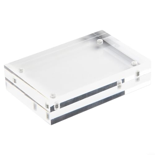 Transparenter Acryl-Fotohalter mit starkem Magnet-Design, perfekte Ergänzung für Ihren Schreibtisch oder Wohnraum (5,5 x 8,2 cm) von Vilgftyiet