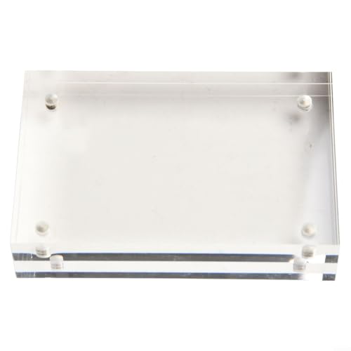 Transparenter Acryl-Fotohalter mit starkem Magnet-Design, perfekte Ergänzung für Ihren Schreibtisch oder Wohnraum (6 x 9 cm) von Vilgftyiet
