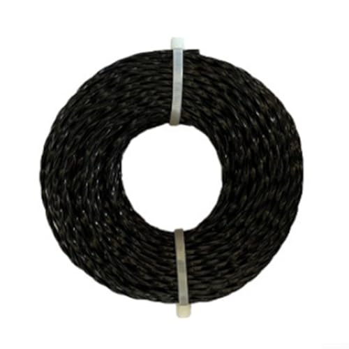 Trimmerfaden für ECHO SRM230 FS55R 128LD für DeWalt DCST970X1 Ersatzschnur 330095073 Unkrautfresserschnur schwarze Spirale 2,4 mm x 35 m Mähseil von Vilgftyiet