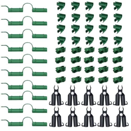 Verstellbare Clips für 11 mm Gartenpfähle, 60 Stück, perfekt für die Unterstützung von Pflanzen und zum Bauen individueller Strukturen Verstellbare Clips für 11 mm Gartenpfähle, 60 Stück, perfekt für die Unterstützung von Pflanzen und zum Bauen individueller Strukturen von Vilgftyiet
