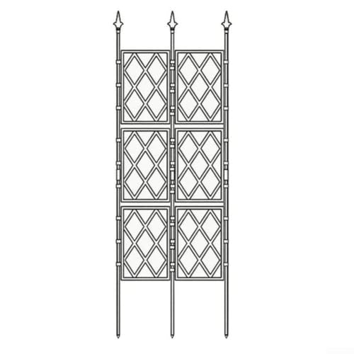 Vertikaler Gartenspalier mit Diamantgitter, Bodenmontage für vertikale Pflanzenunterstützung und platzsparend, 57 x 180 cm Vertikaler Gartenspalier mit Diamantgitter, Bodenmontage für vertikale Pflanzenunterstützung und platzsparend, 57 x 180 cm von Vilgftyiet