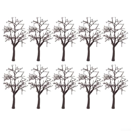 Vilgftyiet 10 Stück Landschaftsmodell nackter Baumstamm -12 cm Kunststoff Landschaft Landschaft Modell Bäume von Vilgftyiet