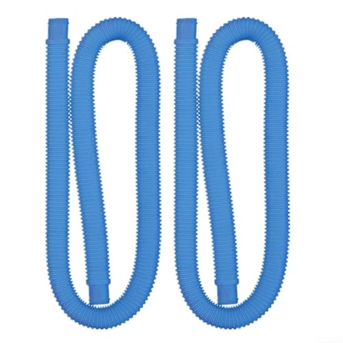 Vilgftyiet 3,8 cm Schwimmbad-Filterpumpenschlauch-Ersatz, 293 cm Länge, kompatibel mit oberirdischen Pool 330–1000 GPH Filterpumpensystem, 2er-Pack Wasserschlauch (blau) von Vilgftyiet