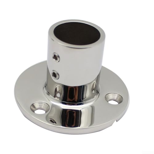 Vilgftyiet 316 Edelstahl Marine Boot Handlauf Basis Halterung Fitting für 7/8 Zoll 1 Zoll Rohr Handlauf Stützhalterung hochglanzpoliert für Yacht Segelboot (25 mm) von Vilgftyiet