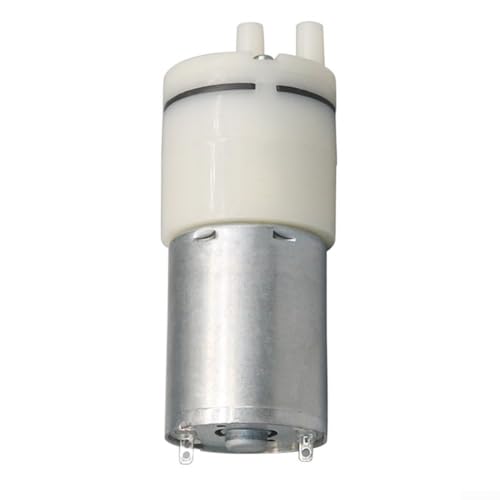 Vilgftyiet 370 kleine Doppelkopf-Vakuumpumpe für Sauerstoffinhalatoren und Aquarium-Belüftung, Miniatur-Luftpumpe mit zwei Spannungsoptionen, 3–5 V und 6–12 V, kompaktes tragbares Design für Aquarien von Vilgftyiet