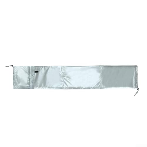 Vilgftyiet AUTOGLEAM AC-Schlauchisolierungshülse – dreilagige Aluminiumfolienabdeckung für 12,7 cm - 15 cm Rohre, verstellbar bis 151,9 cm (silber) von Vilgftyiet