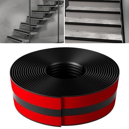 Vilgftyiet Anti Rutsch Treppenkantenschutz Selbstklebend, Flexibler Gummi Kantenschutz mit Wellenschliff Design für Indoor Outdoor Stufen auf Fliesen Holz Marmor Metall Glas Schwarz Vilgftyiet Anti Rutsch Treppenkantenschutz Selbstklebend, Flexibler Gummi Kantenschutz mit Wellenschliff Design für Indoor Outdoor Stufen auf Fliesen Holz Marmor Metall Glas Schwarz von Vilgftyiet