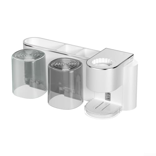 Vilgftyiet Automatischer Zahnpastaspender zur Wandmontage, Zahnbürstenhalter mit 6 einstellbaren Dosierstufen, wasserdichtes Design, 1200 mAh, batteriebetrieben, für 90 Tage Verwendung von Vilgftyiet