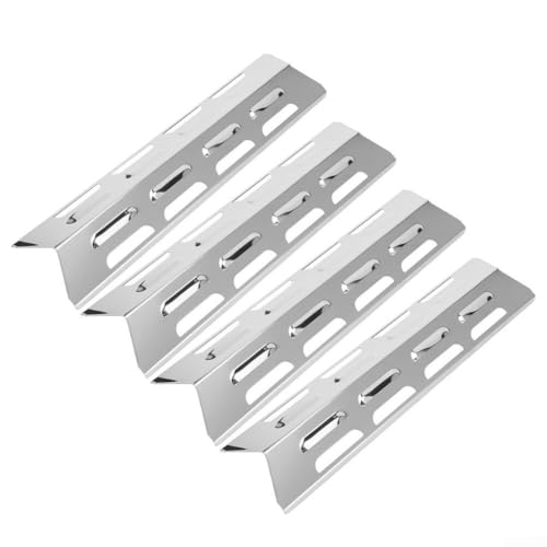 Vilgftyiet BBQ Heat Shield Stainless Steel Grill Heat Plates Replacement Parts Compatible with for Kenmore Master Forge Perfect Flame for Uniflame Gas Grill 40.8x9.8cm 4 Pack Silver von Vilgftyiet