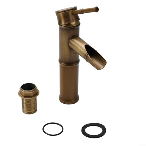 Vilgftyiet Einhebel-Waschtischarmatur mit antikem Messing-Design, korrosionsbeständig, leicht zu reinigen, für Küche und Bad (S) von Vilgftyiet