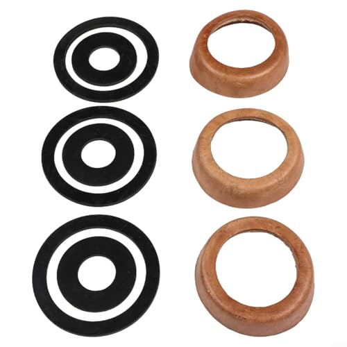 Vilgftyiet Ersatzteile, 3 Ledermanschetten und 6 Gummidichtungsringe für effizientes Funktionieren Vilgftyiet Ersatzteile, 3 Ledermanschetten und 6 Gummidichtungsringe für effizientes Funktionieren von Vilgftyiet