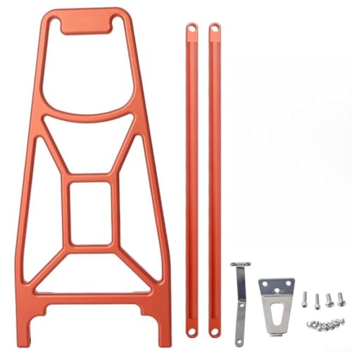 Vilgftyiet Faltrad-Heckträger aus CNC-Aluminiumlegierung, Gepäckträger mit Stützstangen und Halterungen, kompatibel mit Brompton P Line und C Line Klappfahrrädern (Orange) von Vilgftyiet