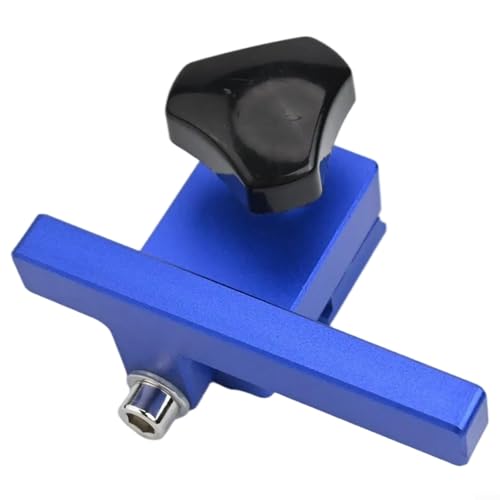 Vilgftyiet Gehrungsschienenstopper aus Aluminiumlegierung für Holzbearbeitung, Zaun-Flip-Grenzwerkzeug, kompatibel mit Standard-T-Track, blau (Typ 30) von Vilgftyiet