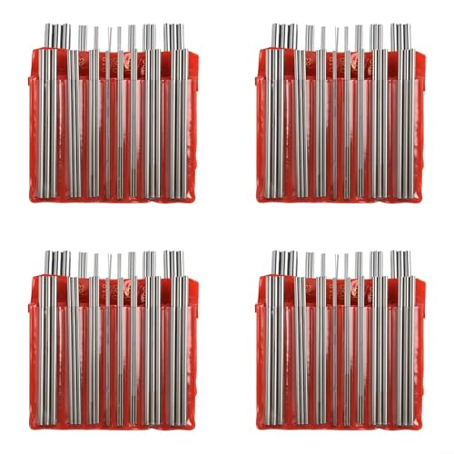 Vilgftyiet Gewindemessdraht-Set, 3 bis 48 TPI & 0,5 mm bis 6 mm Teilung, inkl. laminierten US-Standarddiagrammen, perfekt für Außengewindesteigung (4) von Vilgftyiet