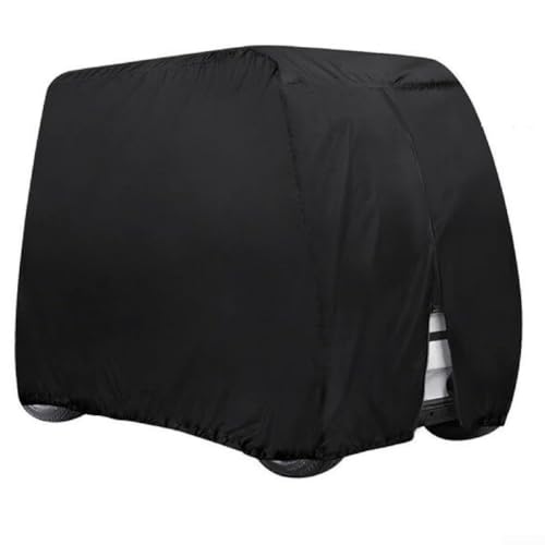Vilgftyiet Golfwagen-Abdeckung, 210D Oxford, wasserdicht, verlängertes Dach, kompatibel mit Club-Auto, staubdichter Schutz im Freien mit Reißverschluss, einfache Installation, schwarz (M: 275 x 122 x von Vilgftyiet