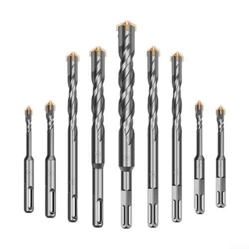 Vilgftyiet Hammerbohrer für Betonanwendungen, mit Hartmetallspitzen, präzises Design, für Handwerker, Bohren von Mauerwerk, Ziegel, Granit (28 x 350 mm) von Vilgftyiet
