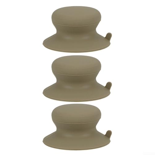 Vilgftyiet Hitzebeständiges Silikon-Topfdeckel-Griff-Set mit starkem Saugnapf, allgemeiner Anti-Verbrühungs-Griff, Mehrzweck-Telefonständer, leicht zu reinigen, tragbares Design, 3 Stück (Cardic) von Vilgftyiet