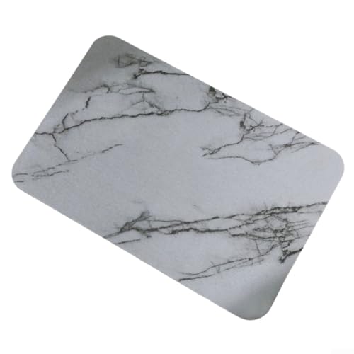 Vilgftyiet Kieselgur-Badematte, saugfähig, schnell trocknend, Bodenmatte, rutschfeste Badezimmer-Küchenmatte, natürliche Kieselgur, wasserabsorbierende Matte, 40 x 30 cm (grau) von Vilgftyiet