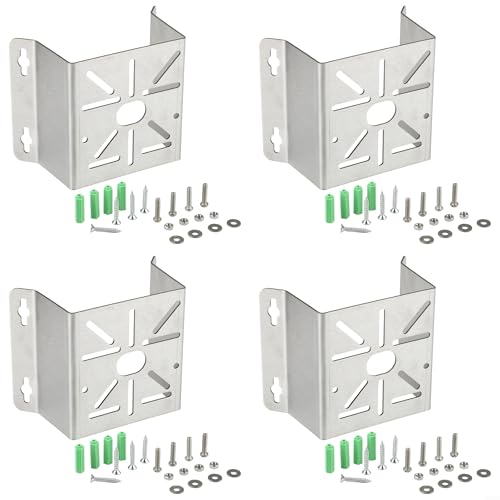 Vilgftyiet Kompakte Eckhalterung aus Edelstahl für Überwachungskameras und Solarmodul, platzsparendes Design, wetterbeständig und sichere Installation (4) von Vilgftyiet