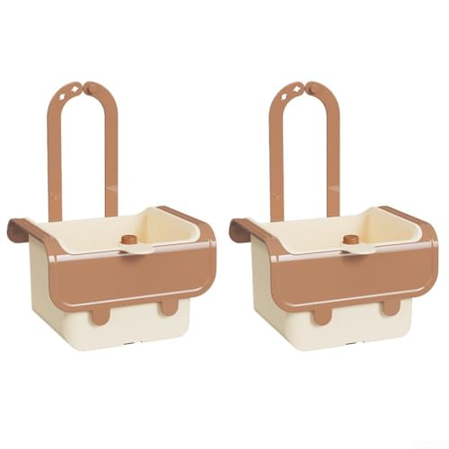 Vilgftyiet Küchenspüle, Siebkorb-Set, automatisches Ablasssystem, Wasserhahn-montierter Lebensmittelabfallbehälter, vielseitiges Abtropfwerkzeug für Knödel und Gemüse, 2 Stück (Farben) von Vilgftyiet