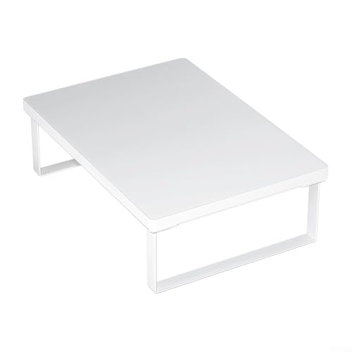 Vilgftyiet Küchentheke Aufbewahrungsregal Metall Holz Mikrowelle Ofen Ständer Verstellbares Display Regal Mehrzweck-Organizer Platzsparendes Design 40 x 30 x 8,5 cm (weiß) von Vilgftyiet