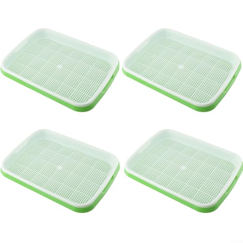 Vilgftyiet Microgreens Tablett Hydrokultur/Keimschale für Sprossen (4 Stück), 7T52TE30955DTC9QSX4ZZZ52 von Vilgftyiet