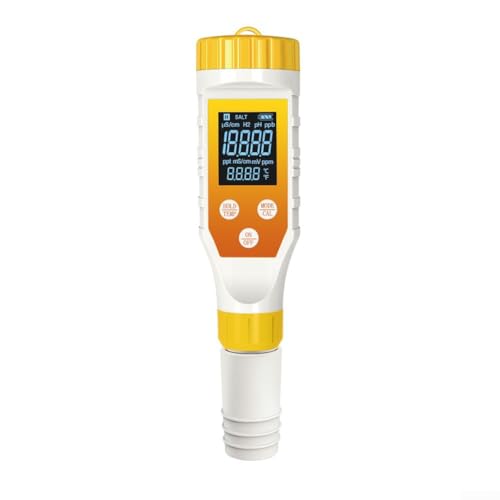 Vilgftyiet Multifunktions-Wassertester – Messungen für H2 (0–2400 ppb), ORP (± 999 mV), Salzgehalt und Temperatur – Hintergrundbeleuchtetes Display für Flüssigkeiten/Säfte/Getränke von Vilgftyiet
