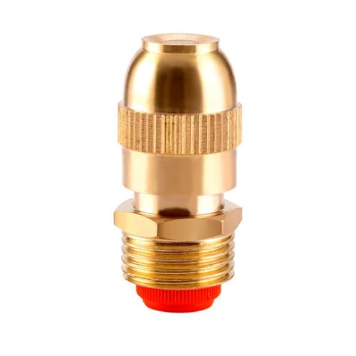 Vilgftyiet Professionelle Messing-Gartensprinkler-Düse mit verstellbarem Wasserdurchflusskontrollkopf für Pflanzenbewässerung, Gewächshaus, Bewässerungssystem, 4-Punkt-Gewinde (1 Stück) von Vilgftyiet
