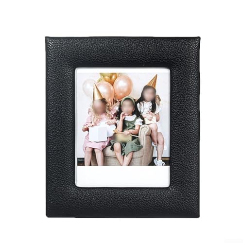 Vilgftyiet Retro-Bilderrahmen aus Leder, 12,7 x 17,8 cm, horizontal oder vertikal, glasfrei, für Wand oder Tisch, Grün und Schwarz, 2 Stück von Vilgftyiet