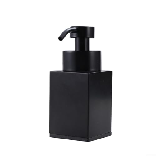 Vilgftyiet Schaumseifenspender aus Edelstahl, 200 ml, Handpumpe, Flasche für Bad oder Küche, nachfüllbarer Flüssigkeitsbehälter für Handseife und Lotion mit rostbeständigem Design (schwarz) von Vilgftyiet
