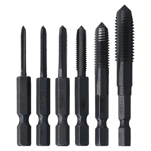 Vilgftyiet Sechskantschaft Bohrer-Set für Gewindebohrer mit geraden Rillen für Holz-, Kunststoff- und Metallanwendungen Vilgftyiet Sechskantschaft Bohrer-Set für Gewindebohrer mit geraden Rillen für Holz-, Kunststoff- und Metallanwendungen von Vilgftyiet