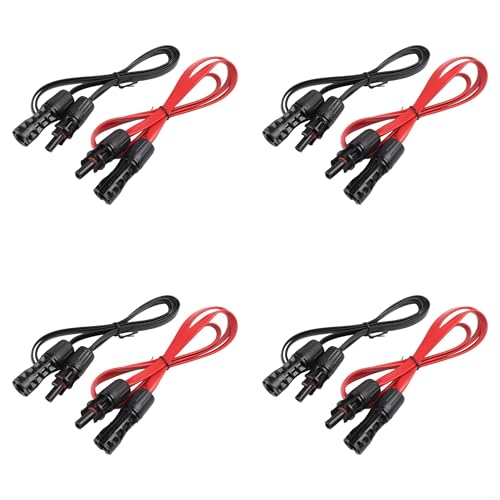 Vilgftyiet Solar-Photovoltaik-Kabel-Set, vormontiert mit flexiblem Kupplung für einfache Installation, für PV-Stecker-Kompatibilität, effiziente Stromübertragung für Flügel- oder Balkongebrauch(4) von Vilgftyiet