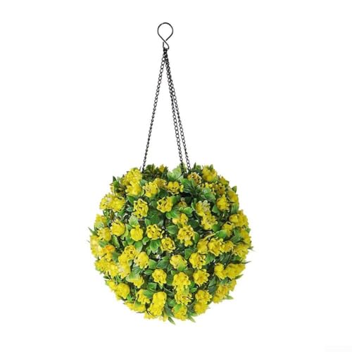 Vilgftyiet Solarbetriebene Blumenkugel-Leuchte für Außendekoration mit wetterfestem Design für Garten oder Weg-Ambiente (B) von Vilgftyiet