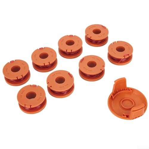 Vilgftyiet Trimmerspule Schnur Nachfüllset, 8 Spulen und 1 Kappe, für WG154 WG163 WG180 WG175 WG155 WG151 WG160, Auto Feed System kompatibel, 3 m 0,2 cm Schnittlinie Vilgftyiet Trimmerspule Schnur Nachfüllset, 8 Spulen und 1 Kappe, für WG154 WG163 WG180 WG175 WG155 WG151 WG160, Auto Feed System kompatibel, 3 m 0,2 cm Schnittlinie von Vilgftyiet