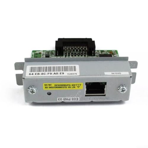 Vilgftyiet UB-E03 Ethernet Schnittstellenmodul C32C824541 Druckserver 100Mbps für TM-T88VI T88V T88IV T88III T82II T81 T70 T90 T86L U220B 220PB 220PD 220PA Drucker von Vilgftyiet