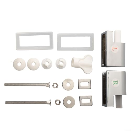 Vilgftyiet WC-Sitz-Scharniere, Ersatz-Set mit Absenkautomatik, Befestigung oben für traditionelle und moderne Toiletten, allgemeines Badezimmer-Hardware-Kit von Vilgftyiet