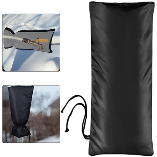 Vilgftyiet Wasserhahn-Abdeckung für den Außenbereich (2er-Pack) – Winter-Frostschutz für Zapfen und Hydranten (50 x 21 cm) – 210D Oxford wasserdichte Isolierung – verstellbarer Gurt für einfache von Vilgftyiet