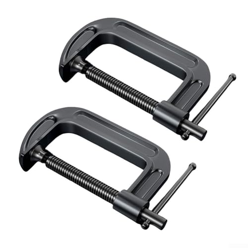 Vilgftyiet Zuverlässige 2er-Pack C-Typ-Klemmen mit robuster Konstruktion für Holz- und Metallanwendungen, Gewinde mit geringem Widerstand für reibungslosen Betrieb Vilgftyiet Zuverlässige 2er-Pack C-Typ-Klemmen mit robuster Konstruktion für Holz- und Metallanwendungen, Gewinde mit geringem Widerstand für reibungslosen Betrieb von Vilgftyiet