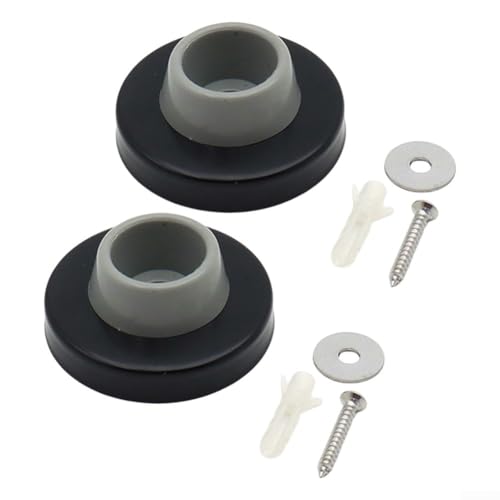 Wall Protector Solutions Türstopper im konkaven Design in einem praktischen 2er-Pack mit einfachen Einrichtungsoptionen (schwarz) von Vilgftyiet