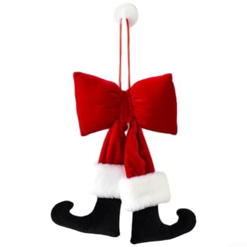 Weihnachtsbaum-Hängeornamente mit Flanellschleife, geeignet für Fensterdekoration und festliche Szenendekoration (22 cm) von Vilgftyiet