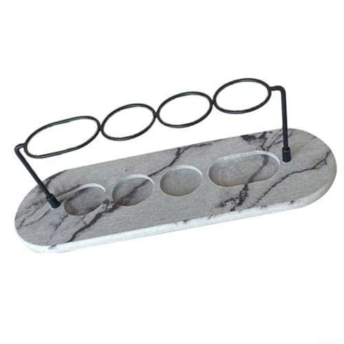 Zahnbürstenhalter mit natürlicher Kieselgur-Basis, die Wasser schnell verdunstet, mit rostfreiem Metallmaterial und mehreren Aufbewahrungsfächern für Badezimmer-Essentials Organisation (D) von Vilgftyiet