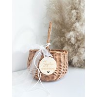 Geschenkkorb | Blumenkind Körbchen Mit Namensanhänger Personalisiert Blumenmädchen Blumenkorb Geschenkidee Hochzeitsdeko Braut Jga von ViliveDE